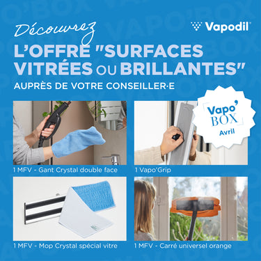 VAPO'BOX Surfaces vitrées ou brillantes